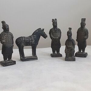 Vintage terra-cotta warrior soldier figurines, Army Tang replicas, Xian Warrior